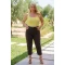 Jean παντελόνι ελαστικό mom fit καφέ