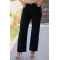 Jean παντελόνι ελαστικό wide leg στρας μαύρο