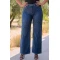 Jean παντελόνι ελαστικό wide leg λεοπάρ