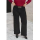 Jean παντελόνι ελαστικό wide leg μαύρο