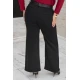 Jean παντελόνι ελαστικό wide leg μαύρο