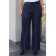 Jean παντελόνι ελαστικό wide leg με τρουκς denim