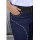 Jean παντελόνι ελαστικό wide leg με τρουκς denim