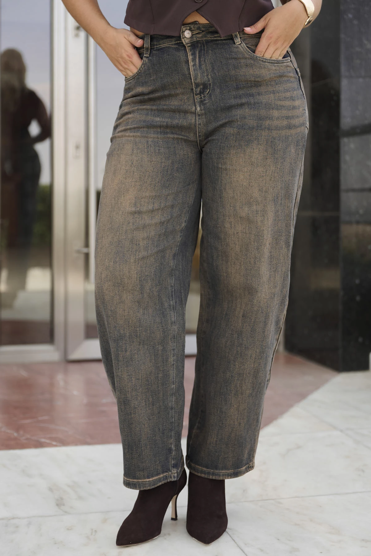 Jean παντελόνι ελαστικό barel dirty blue