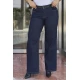 Jean παντελόνι ελαστικό wide leg denim