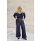 Jean wide leg καμπάνα ελαστική denim