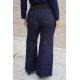 Jean wide leg καμπάνα ελαστική denim