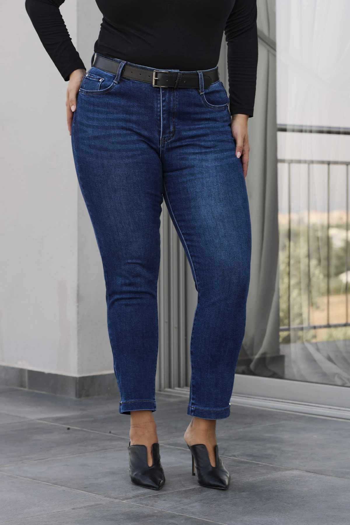 Jean παντελόνι ελαστικό slim fit μπλε