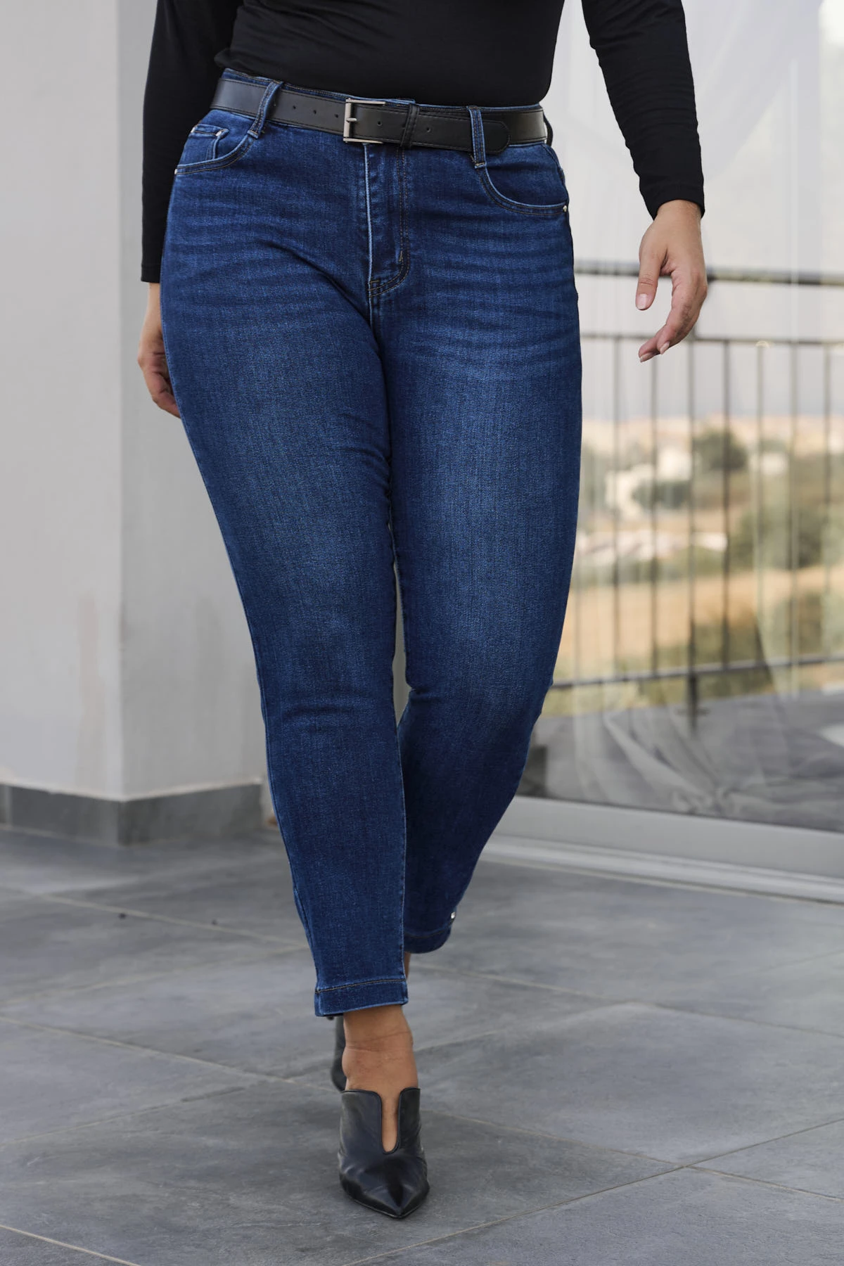 Jean παντελόνι ελαστικό slim fit μπλε