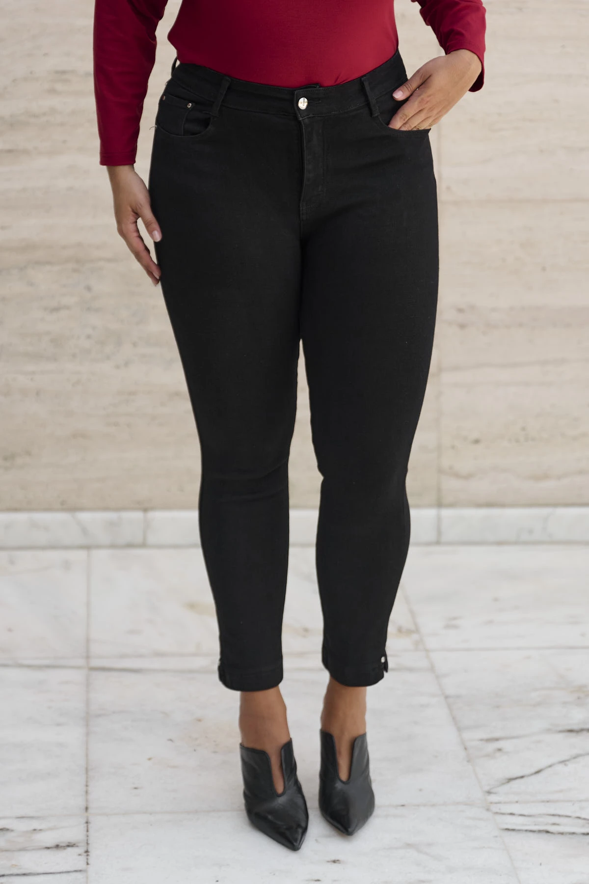 Jean παντελόνι ελαστικό slim fit μαύρο