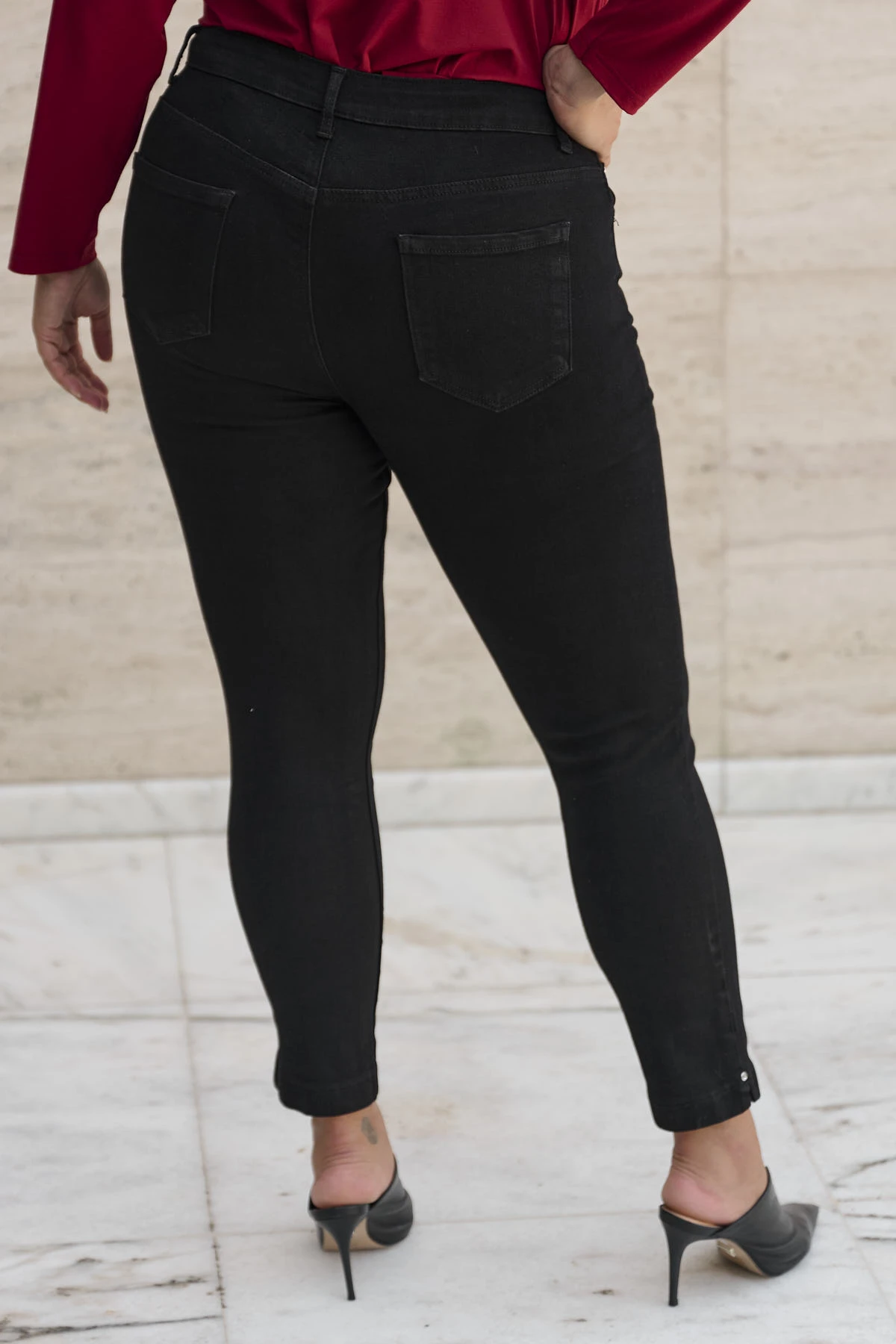 Jean παντελόνι ελαστικό slim fit μαύρο