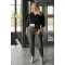 Jean παντελόνι ελαστικό slim fit  με strass μαύρο