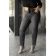 Jean παντελόνι ελαστικό slim fit  με strass μαύρο