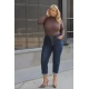 Jean παντελόνι ελαστικό mom fit εξωτερικά κουμπιά denim