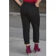 Jean παντελόνι ελαστικό mom fit εξωτερικά κουμπιά μαύρο