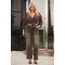 Jean παντελόνι ελαστικό wide leg dirty brown