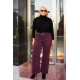 Jean παντελόνι wide leg ελαστικό μπορντό