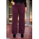 Jean παντελόνι wide leg ελαστικό μπορντό
