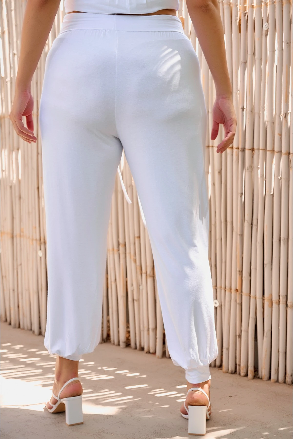 Σαλβάρι viscose λευκό Σαλβάρι viscose λευκό
