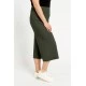Ζιπ παντελόνα 3/4 viscose σε χακί Ζιπ παντελόνα 3/4 viscose σε χακί
