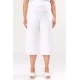 Ζιπ παντελόνα 3/4 viscose σε λευκή Ζιπ παντελόνα 3/4 viscose σε λευκή