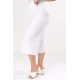 Ζιπ παντελόνα 3/4 viscose σε λευκή Ζιπ παντελόνα 3/4 viscose σε λευκή