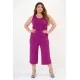 Ζιπ παντελόνα 3/4 viscose σε βιολετί Ζιπ παντελόνα 3/4 viscose σε βιολετί