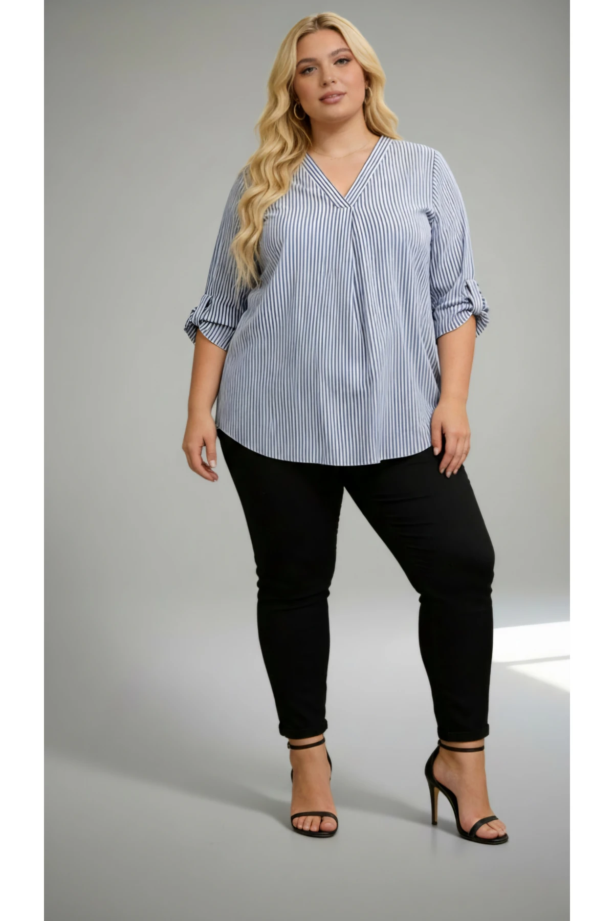 Πουκαμίσα ριγέ V γκρι