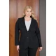 Σακάκι με πέτο και δύο κουμπιά ανορθωτικό μαύρο