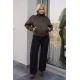 Τζάκετ δερματίνη perfecto bomber καφέ με κουμπιά καφέ 